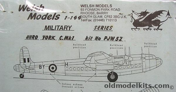 Welsh 1/144 Avro York C.Mk1, PJW52 plastic model kit